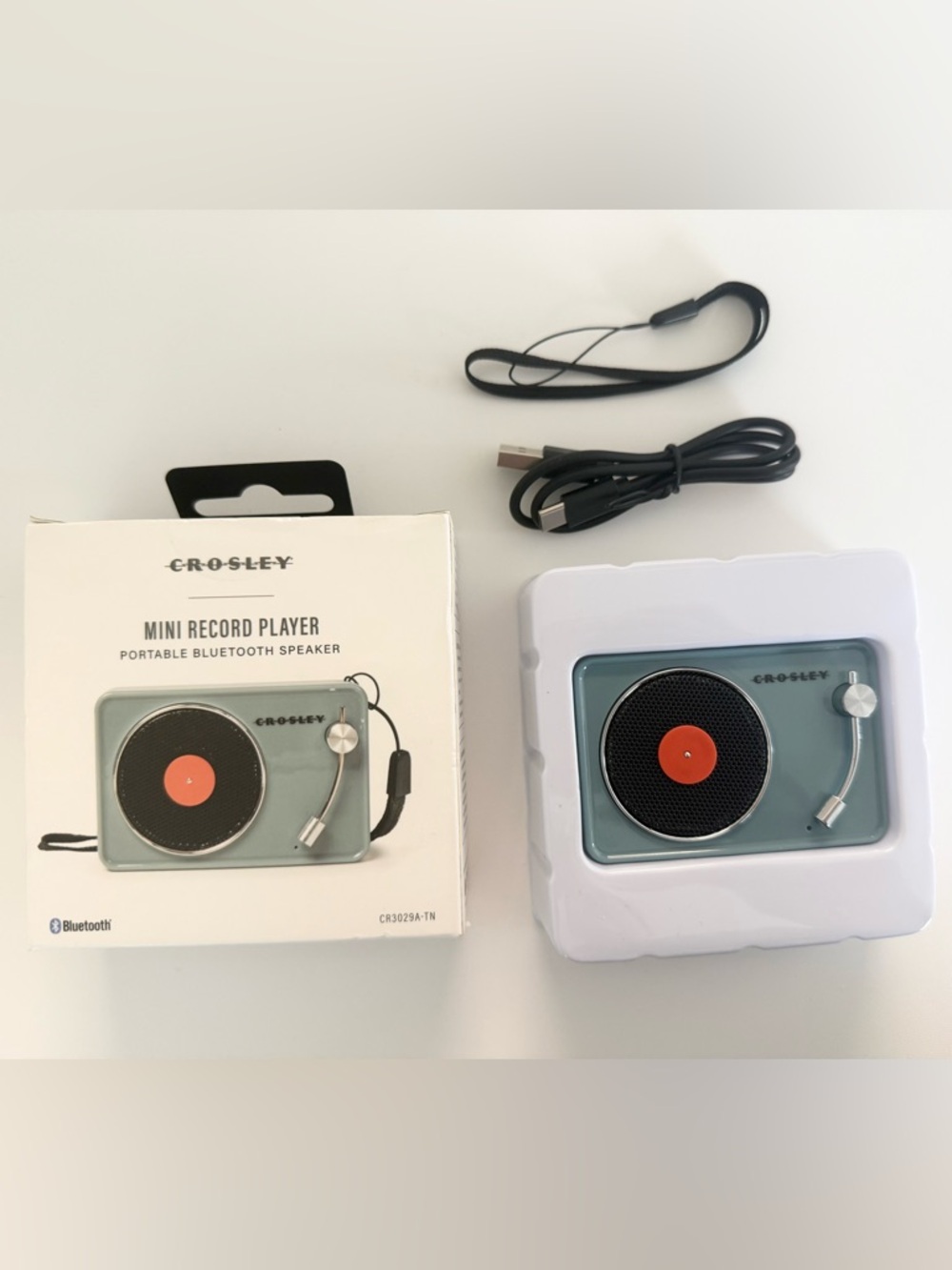 CROSLEY MINI RECORD PLAYER PORTABLE BLUETOOTH SPEAKER